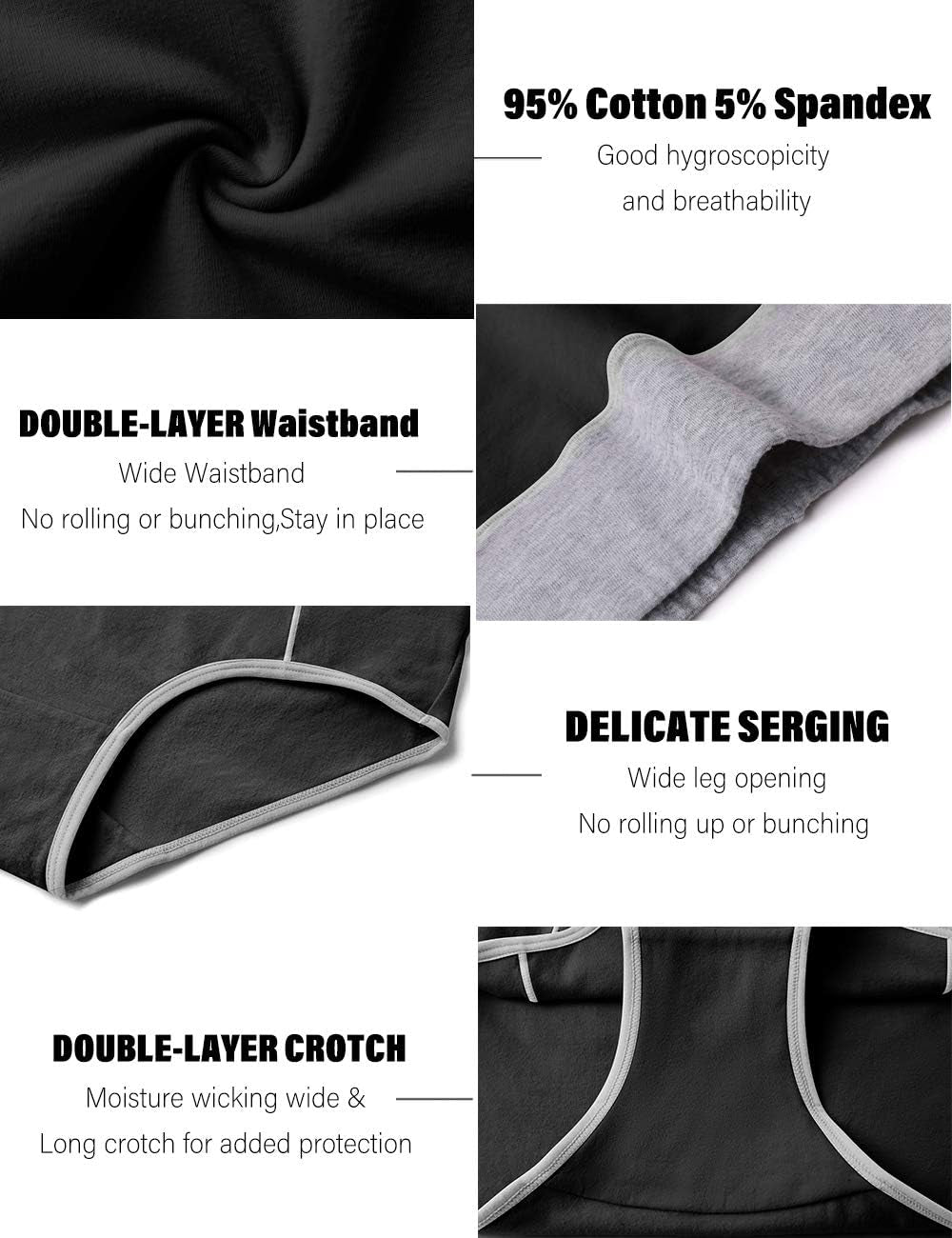 Women's High Waist Cotton Briefs - Soft, Breathable Full Coverage Underwear for Postpartum Comfort